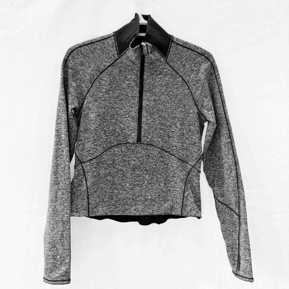 lululemon Heathered Black Always Alert 1/2 Zip size 6 - Picture 6 of 15